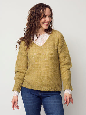 I SAY Cosima Knit Knitwear 803 Lime Melange