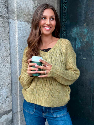 I SAY Cosima Knit Knitwear 803 Lime Melange
