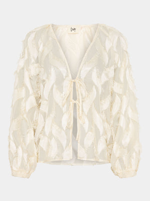 I SAY Danja Tie Top Blouses 146 Cream