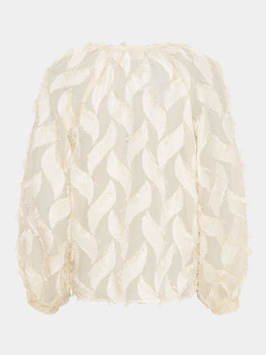 I SAY Danja Tie Top Blouses 146 Cream