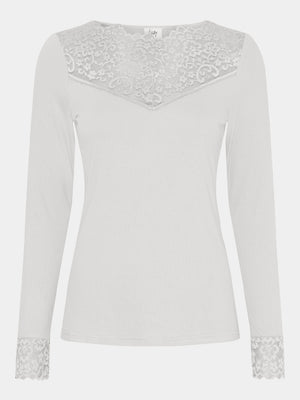 I SAY Dee Lace Blouse Basics 101 Broken White