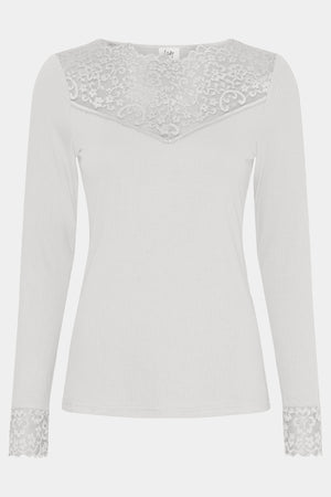I SAY Dee Lace Blouse Basics 101 Broken White