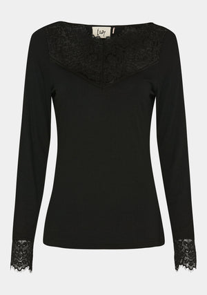 I SAY Dee Lace Blouse Blouses 900 Black