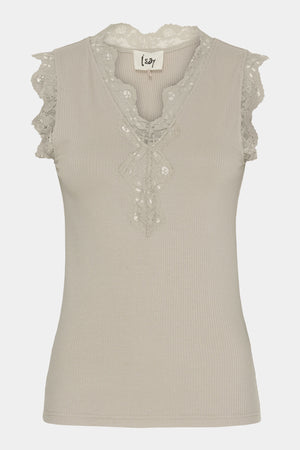 I SAY Dee Lace Top Basics 112 Sand