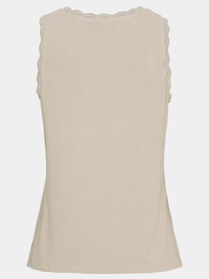 I SAY Dee O-Neck Top Basics 112 Sand