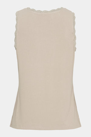 I SAY Dee O-Neck Top Basics 112 Sand