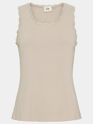 I SAY Dee O-Neck Top Basics 112 Sand
