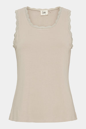 I SAY Dee O-Neck Top Basics 112 Sand