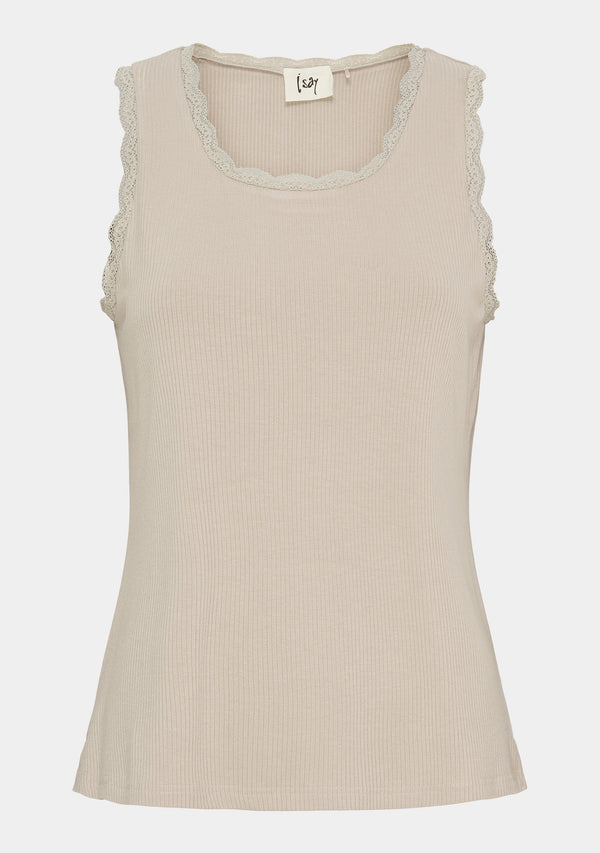 I SAY Dee O-Neck Top Tops 112 Sand