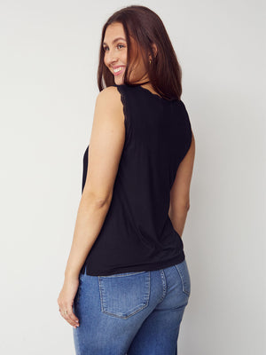 I SAY Dee O-Neck Top Basics 900 Black