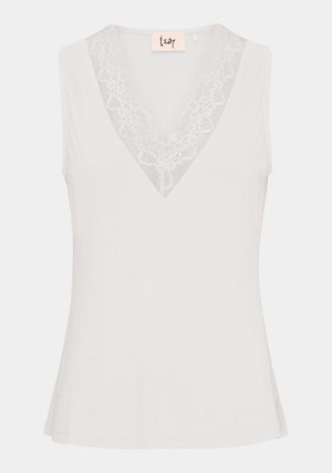 I SAY Dee V-Neck Top Tops 100 White