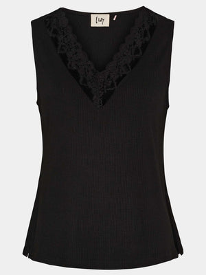 I SAY Dee V-Neck Top Basics 900 Black