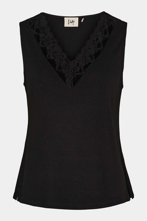 I SAY Dee V-Neck Top Basics 900 Black