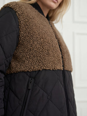 I SAY Diddi Teddy Coat Outerwear 900 Black