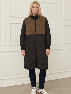 I SAY Diddi Teddy Coat Outerwear 900 Black