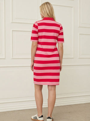 I SAY Ditte New Dress Dresses N30 Raspberry/Pink Stripe