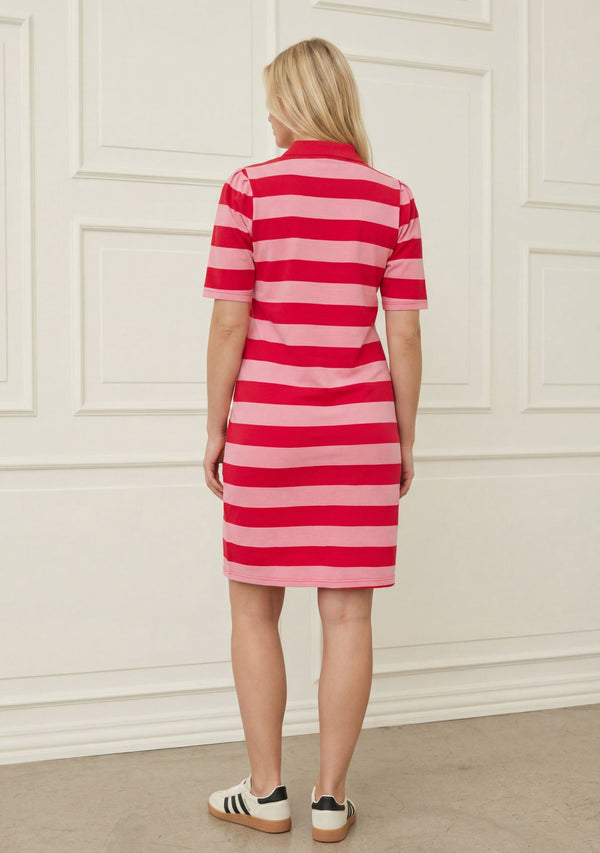 I SAY Ditte New Dress Dresses N30 Raspberry/Pink Stripe