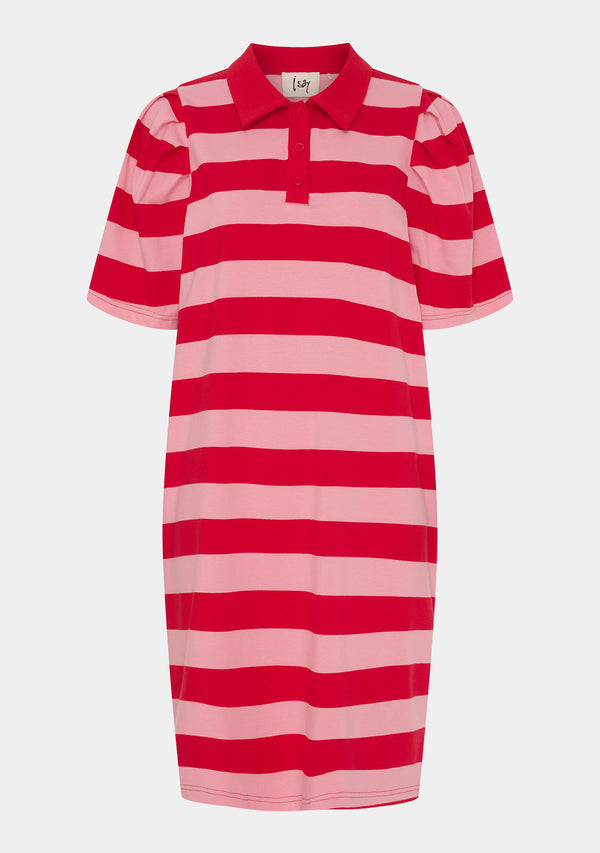 I SAY Ditte New Dress Dresses N30 Raspberry/Pink Stripe