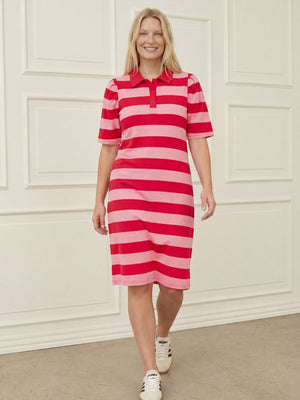 I SAY Ditte New Dress Dresses N30 Raspberry/Pink Stripe