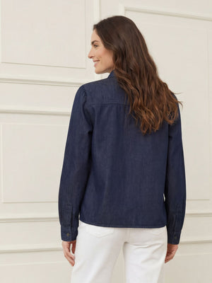 I SAY Diva Cropped Shirt Shirts 662 Dark denim