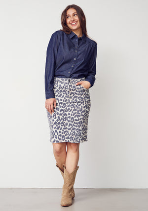 I SAY Diva Cropped Shirt Shirts 662 Dark denim