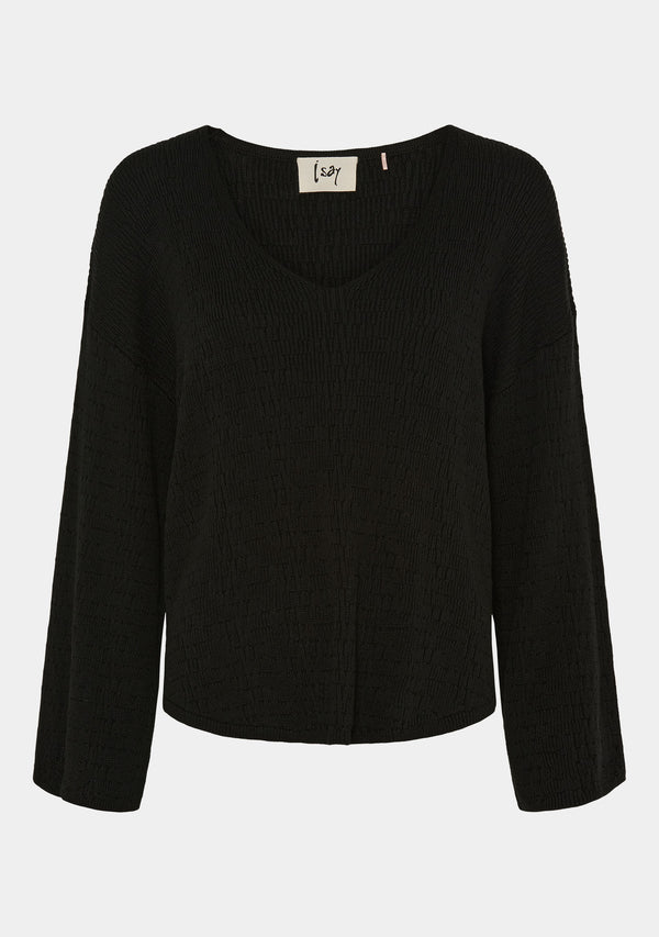 I SAY Dora Knit Pullover Knitwear 900 Black