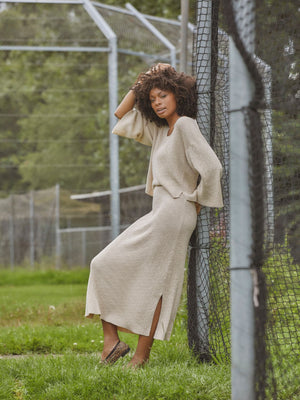 I SAY Dora Knit Skirt Knitwear 111 Sand Melange