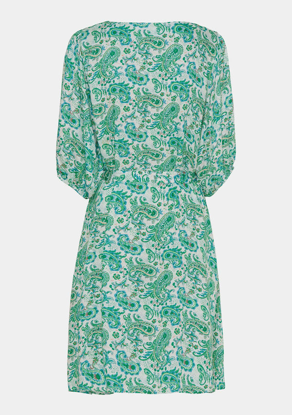 I SAY Dunja Dress Dresses L93 Fresh Green Paisley