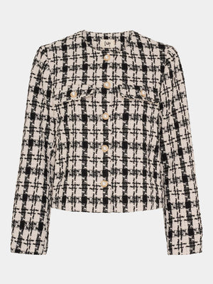 I SAY Emilie Blazer Jackets M99 Black/Cream Check