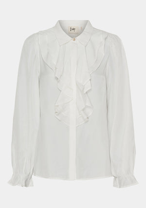 I SAY Emily Flounce Blouse Blouses 101 Broken White