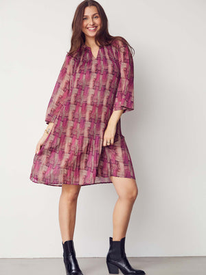 I SAY Enge New Dress Dresses N04 Potato/Cerise Flow