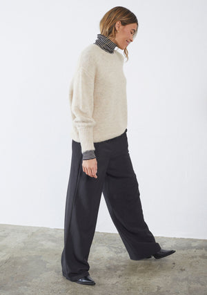 I SAY Felicia Pant Pants N05 Black w/Shine