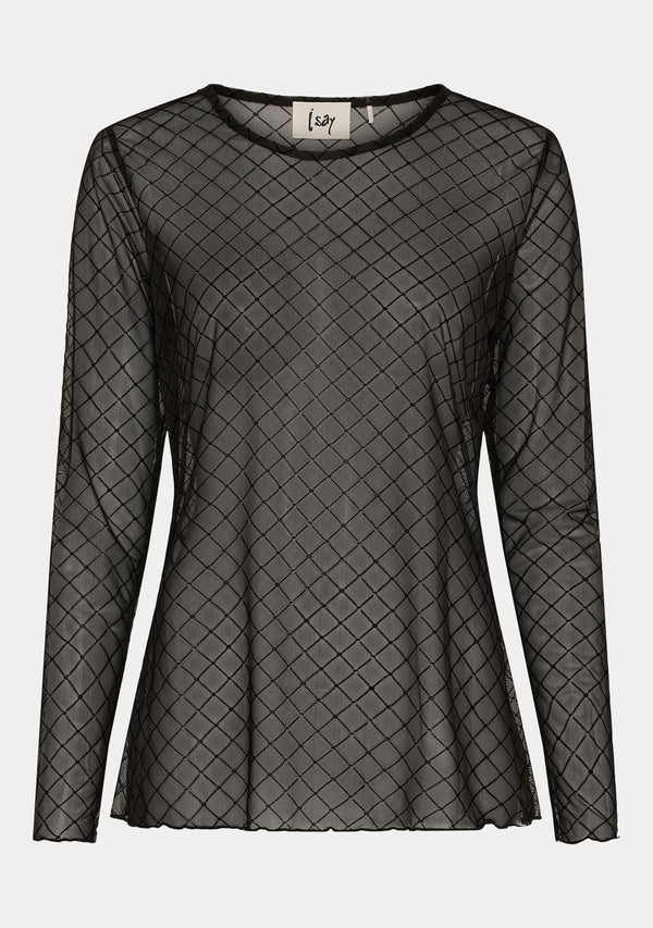 I SAY Fifi Blouse Blouses N02 Black Square