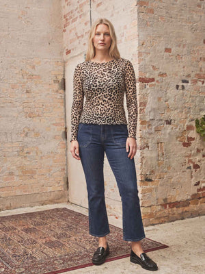 I SAY Fifi Mesh l/s O-Neck Tops K23 Leo Mesh