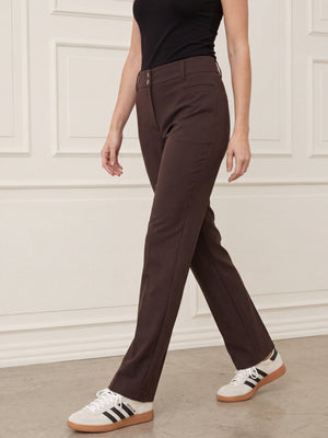 I SAY Firenze Straight Pant Pants 356 Dark brown