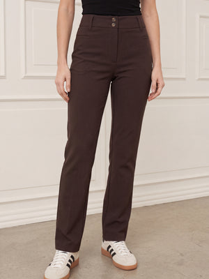 I SAY Firenze Straight Pant Pants 356 Dark brown