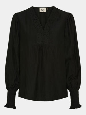 I SAY Frea Lace Blouse Blouses 900 Black