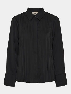 I SAY Frida Pleat Shirt Shirts 900 Black
