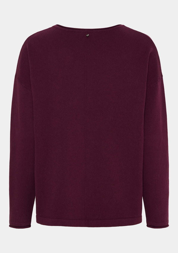 I SAY Frigga Knit Pullover Knitwear 419 Aubergine