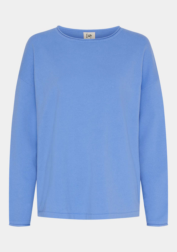 I SAY Frigga Knit Pullover Knitwear 645 Skyblue