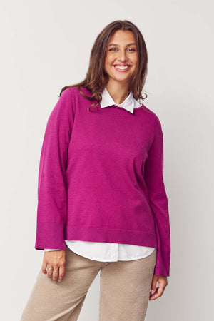 I SAY Frigga New Knit Knitwear 536 Cerise
