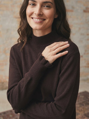 I SAY Frigga New Pullover Knitwear 357 Dark Brown Melange