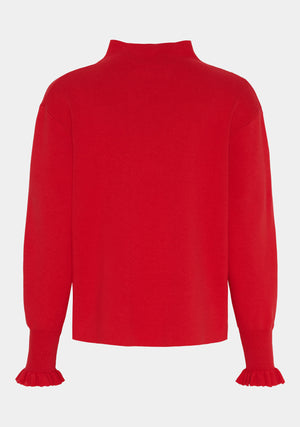 I SAY Frigga New Pullover Knitwear 432 Fresh Red