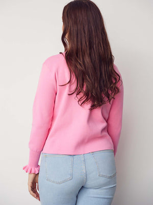 I SAY Frigga New Pullover Knitwear 515 Hot pink