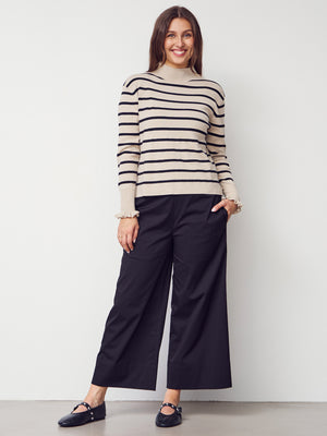 I SAY Frigga Stripe Pullover Knitwear M76 Golden w/black