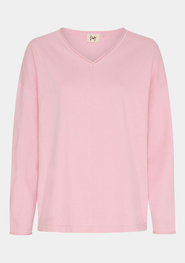 I SAY Frigga V-Neck  Knitwear 516 Pink