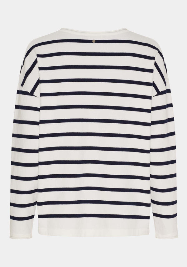 I SAY Frigga V-Neck  Knitwear A47 Nautic Stripe