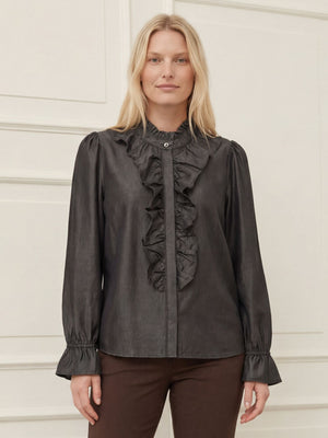I SAY Ganja Flounce Shirt Shirts 958 Dark Grey Wash