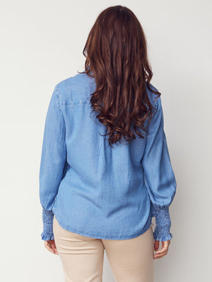 I SAY Ganja Shirt Shirts 616 Denim Blue