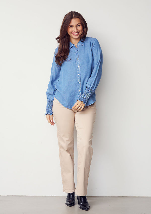 I SAY Ganja Shirt Shirts 616 Denim Blue